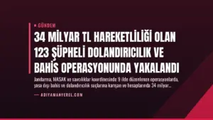 34 Milyar TL Hareketliliği Olan 123 Şüpheli Dolandırıcılık ve Bahis Operasyonunda Yakalandı