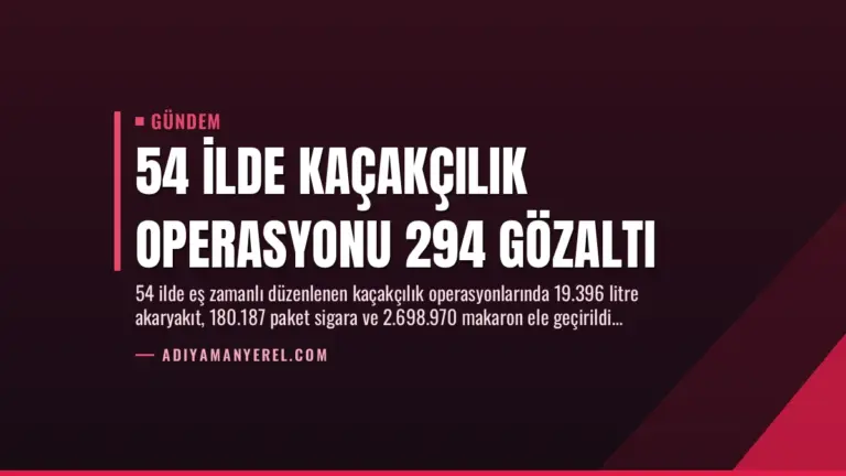 54 İlde Kaçakçılık Operasyonu 294 Gözaltı