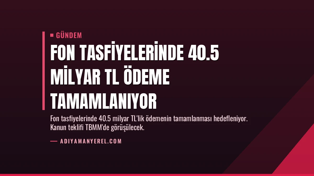 Fon Tasfiyelerinde 40.5 Milyar TL Ödeme Tamamlanıyor
