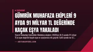 Gümrük Muhafaza Ekipleri 9 Ayda 91 Milyar TL Değerinde Kaçak Eşya Yakaladı