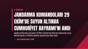 Jandarma Komandoları 29 Ekim'de Suyun Altında Cumhuriyet Bayramı'nı Andı
