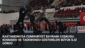 Kastamonu'da Cumhuriyet Bayramı Coşkusu: Komando ve Taekwondo Gösterileri Büyük İlgi Gördü