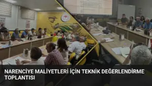 Narenciye Maliyetleri İçin Teknik Değerlendirme Toplantısı