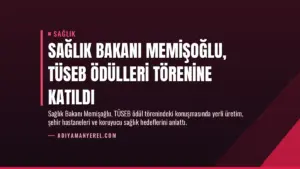 Sağlık Bakanı Memişoğlu, TÜSEB Ödülleri Törenine Katıldı