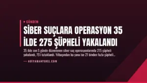 Siber Suçlara Operasyon 35 İlde 275 Şüpheli Yakalandı