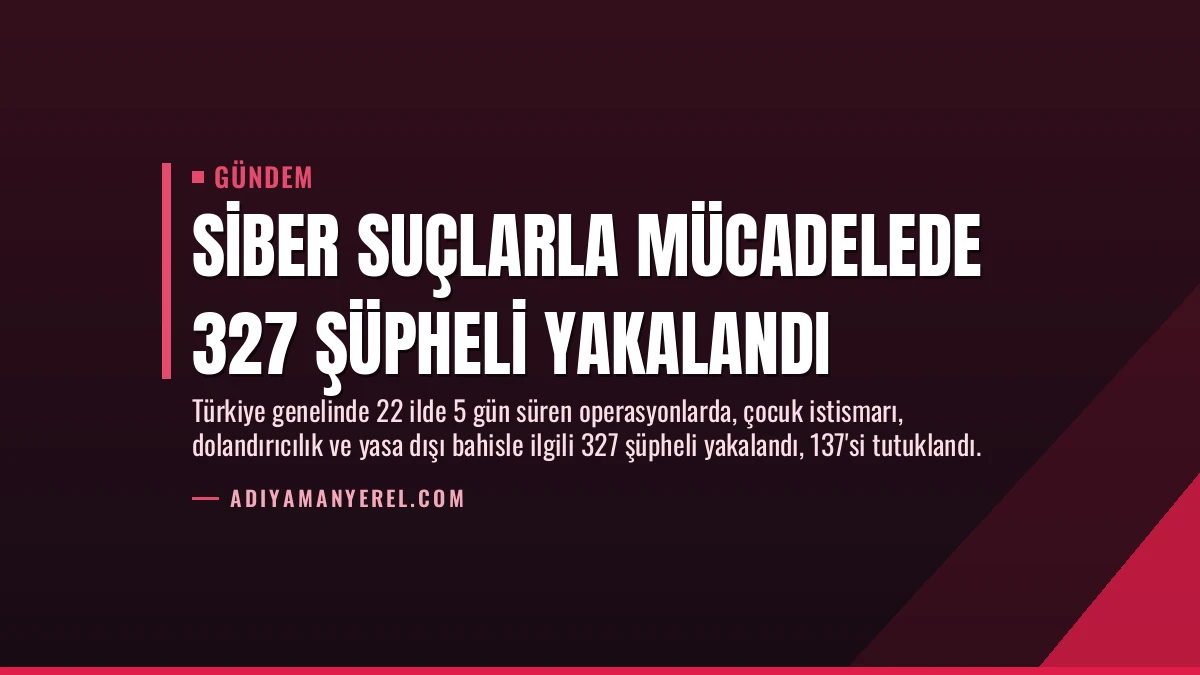 Siber Suçlarla Mücadelede 327 Şüpheli Yakalandı