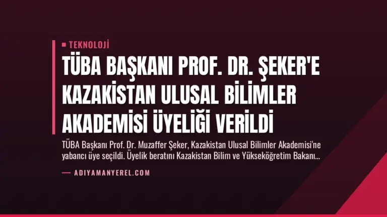 TÜBA Başkanı Prof. Dr. Şeker’e Kazakistan Ulusal Bilimler Akademisi Üyeliği Verildi