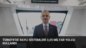 Türkiye’de Raylı Sistemleri 3,25 Milyar Yolcu Kullandı